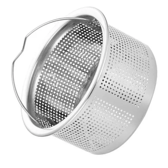 Diskbänkssil med handtag 304 rostfritt stål diskbänksavlopp Djup kopp korgsil 3 tum ytterdiameter