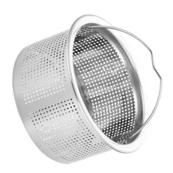 Diskbänkssil med handtag 304 rostfritt stål diskbänksavlopp Djup kopp korgsil 3 tum ytterdiameter