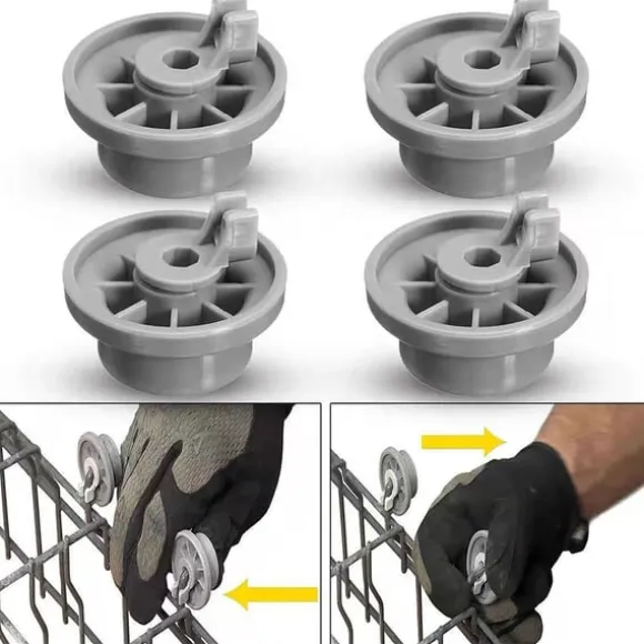 Diskmaskin Nedre Korg Hjul Ersättning - 8 Pack, Kompatibelt med Bosch och Siemens Diskmaskiner