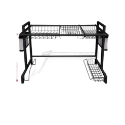 Diskställ, Metallkonstruktion, Platsbesparande Design,Svart