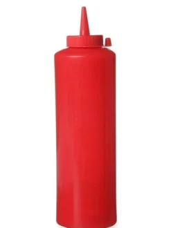 Dispenserbehållare för kalla såser 0,7l. röd - Hendi 557914