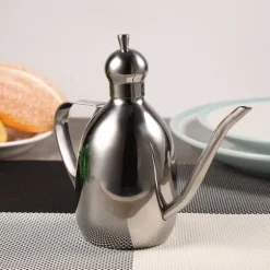 Dispenser för olivolja i rostfritt stål - 0,35L flaska för köksbruk