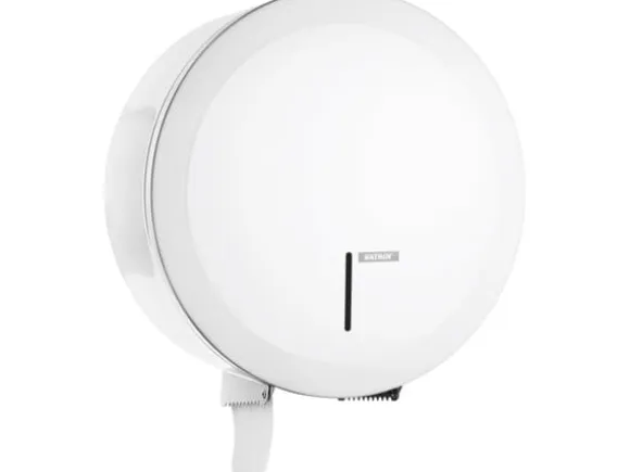Dispenser Toiletpapir Katrin Jumbo Midi/Maxi med Lås Metal Hvid