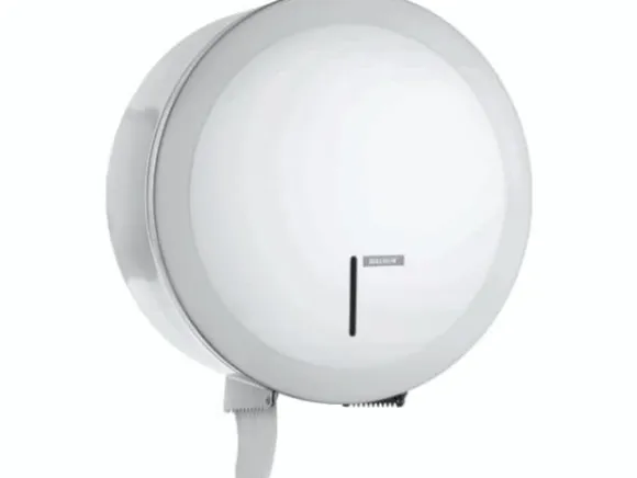 Dispenser Toiletpapir Katrin Jumbo Midi/Maxi med Lås Metal Hvid