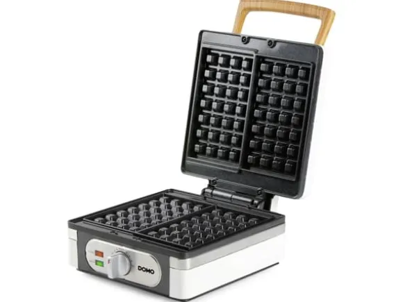 DOMO DO9274W Våffeljärn, 1400W, 2 stora våfflor, temperaturreglering