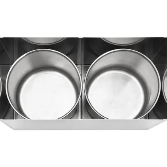 Dressingbehållare i rostfritt stål med pump - Såsförvaring | Färg: Silver | Storlek: 2 x 3,5 L