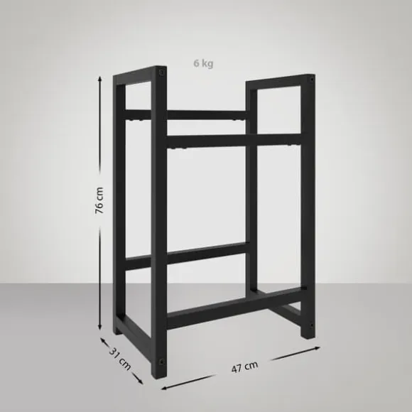 Dricks Crate Holder Stapel - Bottess Rack - Stylish Drink Storage, Rostless Steel | Färg: Svart | Storlek: 75x47x31 cm