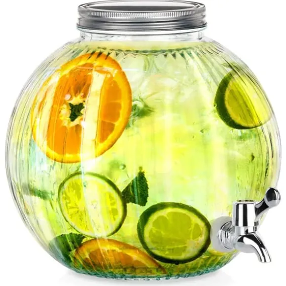 Dryckesautomat i glas med kran, kula, 5,5L, UTMÄRKT HUSPRODUKTER 139774
