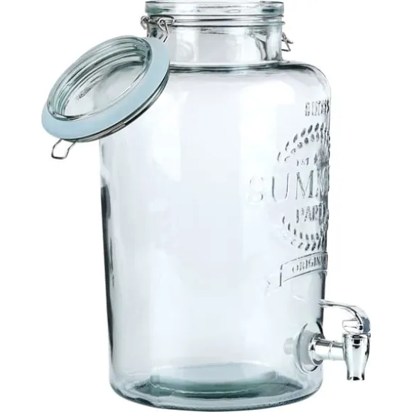 Dryckesdispenserburk i glas med kran 8L