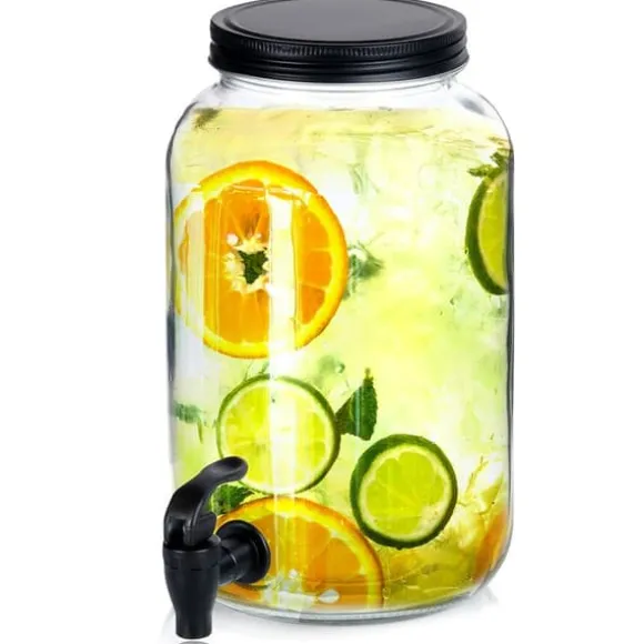 Dryckesdispenserburk i glas med kran 3,2L