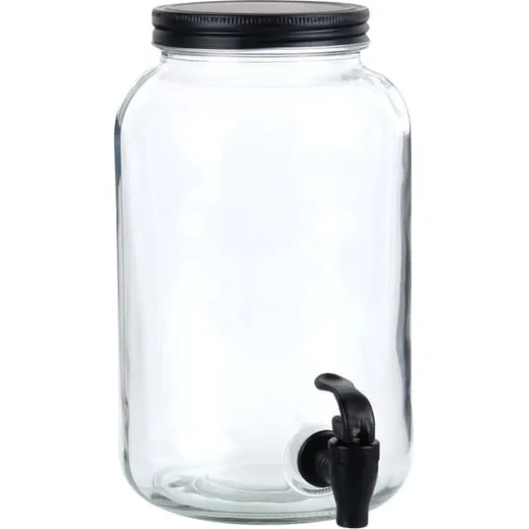 Dryckesdispenserburk i glas med kran 3,2L