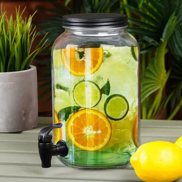Dryckesdispenserburk i glas med kran 3,2L