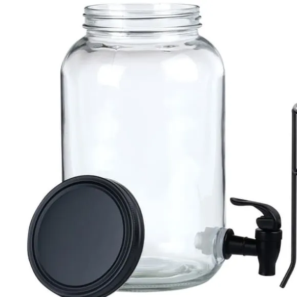 Dryckesdispenserburk i glas med kran 3,2L