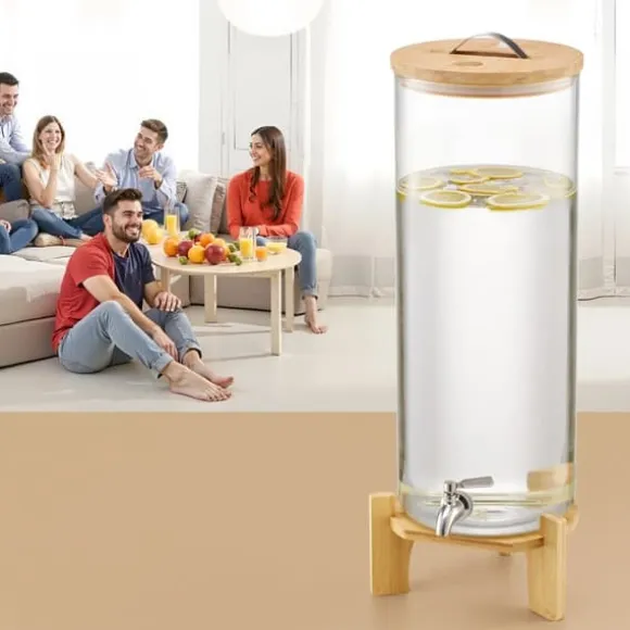 Dryckesdispenser 13L, Fester Glasdispenser, inkluderar Stativ, Idealisk för Hem och Evenemang