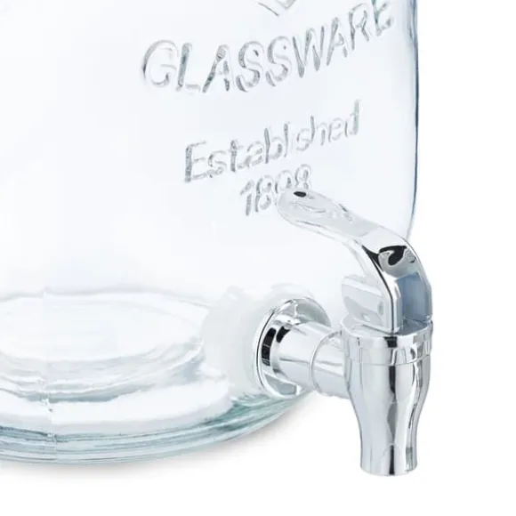 Dryckesdispenser Set, 26x13.5x19.5 cm, Transparent, Silver