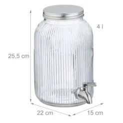 Dryckesdispenser, 25.5x15x22 cm, Klar