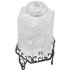 Dryckesdispenser, 40x21x21 cm, 10L, Glas, Transparent, Metallställ