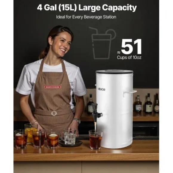 Dryckesdispenser 34x37,5x51 cm rostfritt stål