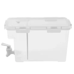 Dryck- och vattendispenser - Dubbeltank 3,5 l - Kran & avdelare - För kylskåp - Vit