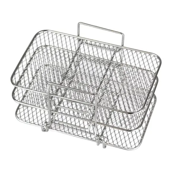 Dual Air Fryer Rack kompatibel för Ninja Multi Layered Dehydrator Racks 304 rostfritt stål Dual Air Fryer Stativ Stativ Air Fryer Tillbehör