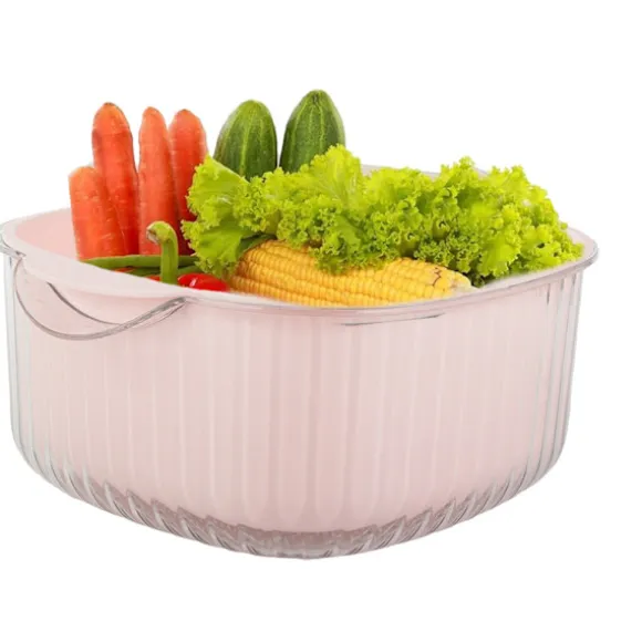 Dubbel durkslagsskål - För frukt, sallad och grönsaker