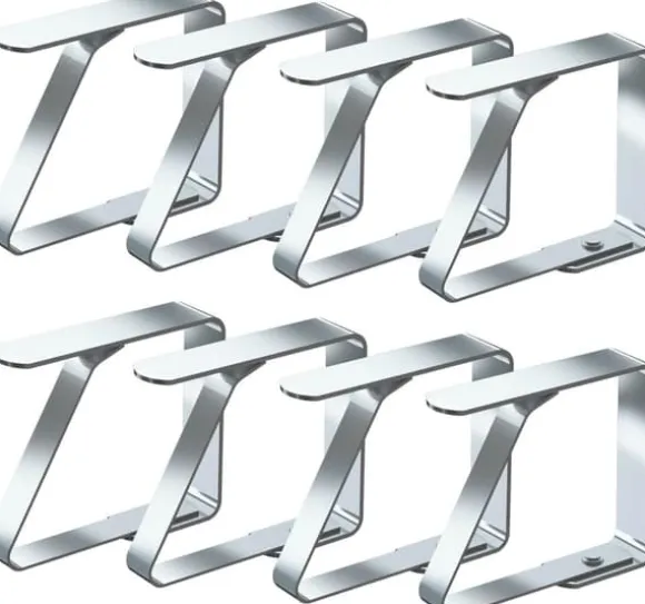 8 dukhållare - rostfritt stål, silverfärgade - 4 cm