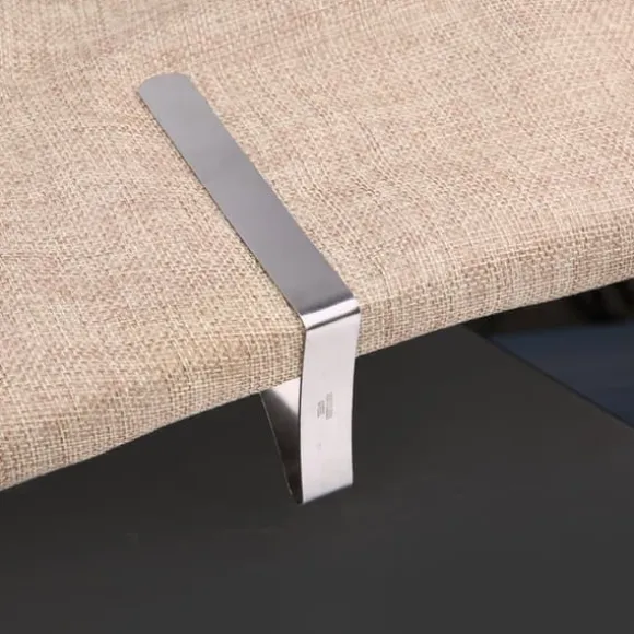 Dukklämmor i rostfritt stål - Set med 4, halksäkra bordshållare (5*4 cm)