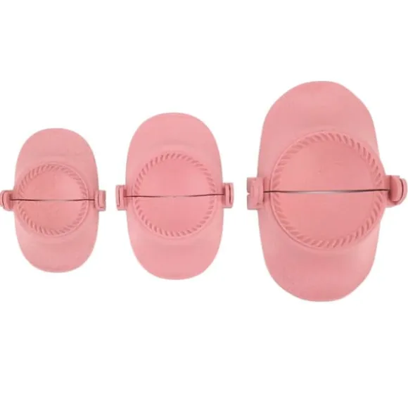 Dumpling Maker Set - 3 storlekar vetehalm Empanadas pressform för matlagning i kök (rosa)