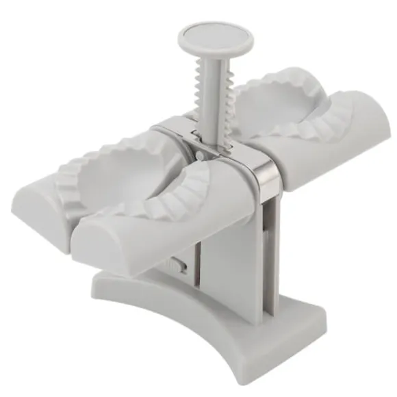 Dumpling Mold Machine Automatisk ABS och rostfritt stål Dubbelhuvud Dumpling Maker för hemkök