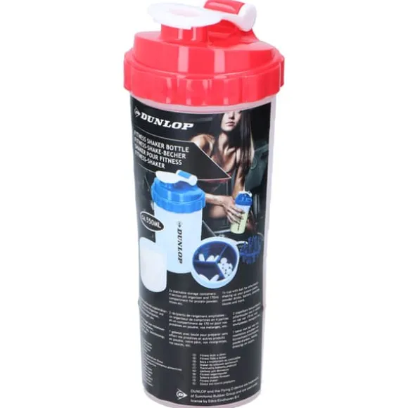 Dunlop - Sports shaker bottle with convenient closure 550 ml