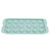 Easy Deforming Ice Cube-bricka - Livsmedelsklassad PP-iskubform med lock - Söt iskubbricka för kylskåp - Diamond 18 Grids Blue