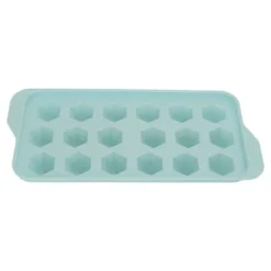 Easy Deforming Ice Cube-bricka - Livsmedelsklassad PP-iskubform med lock - Söt iskubbricka för kylskåp - Diamond 18 Grids Blue