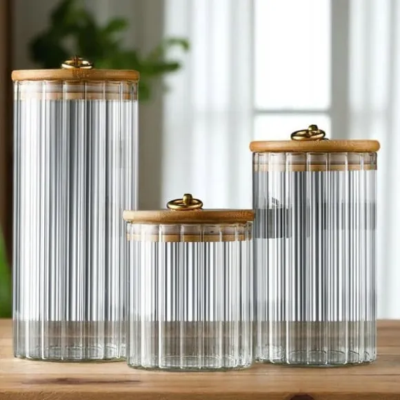 ECARLA beholder med bølgede vægge, sukkerskål 550ml SZK167