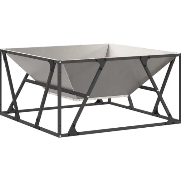Eldstad Brun 80 x 80 x 40 cm Väderbeständig stål