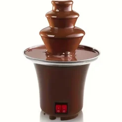 Elektrisk Chokladfondue Fontän – 3 Våningar, Rostfritt Stål, Smälter Choklad, Smör, Karamell – Perfekt För Fester, Bröllop Och Evenemang