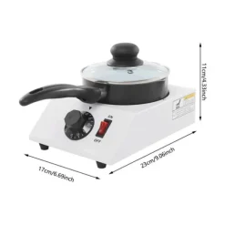 Elektrisk chokladsmältare - tempereringsmaskin - 40 W - 1 skål - 30–85 °C justerbar - 220–230 V, 50–60 Hz - svart