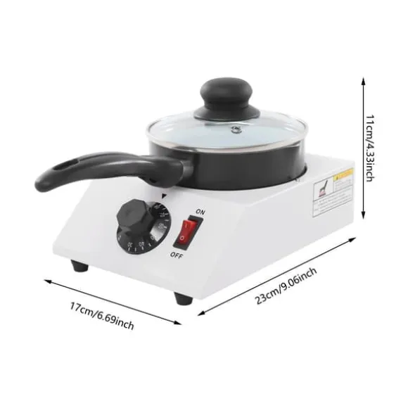 Elektrisk chokladsmältare - tempereringsmaskin - 40 W - 1 skål - 30–85 °C justerbar - 220–230 V, 50–60 Hz - svart