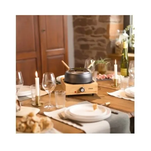 Elektrisk fondueapparat - LIVOO - DOC287 - 800W - 2L - 8 personer - Justerbar termostat - Non-stick kastrull utan PFAS