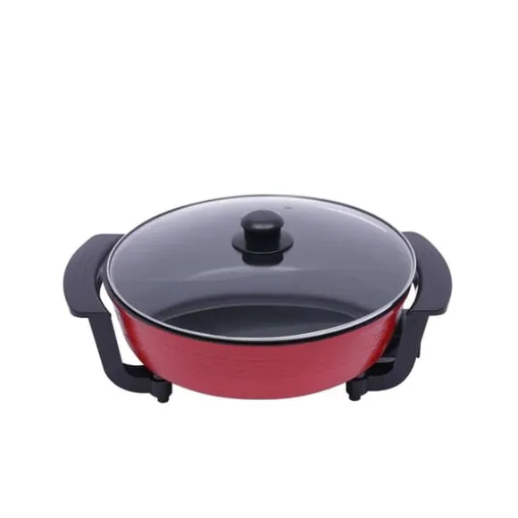 Elektrisk Gryta, 6L Kapacitet, Justerbara Temperaturinställningar,Röd