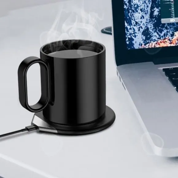Elektrisk kaffevärmare med justerbar termostat Snabbuppvärmning Elektrisk kaffevärmare för matvärmare för hemmakontor
