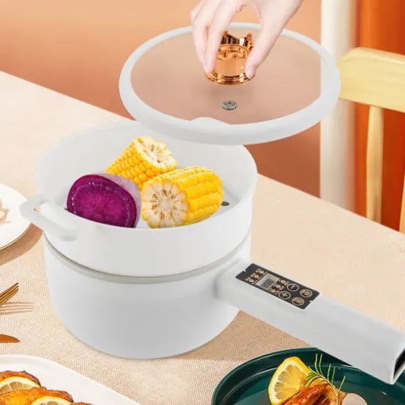 Elektrisk kokgryta, 1,6L kapacitet, 701W effekt, 220V spänning, 19,5cm diameter, designad för 1-4 personer
