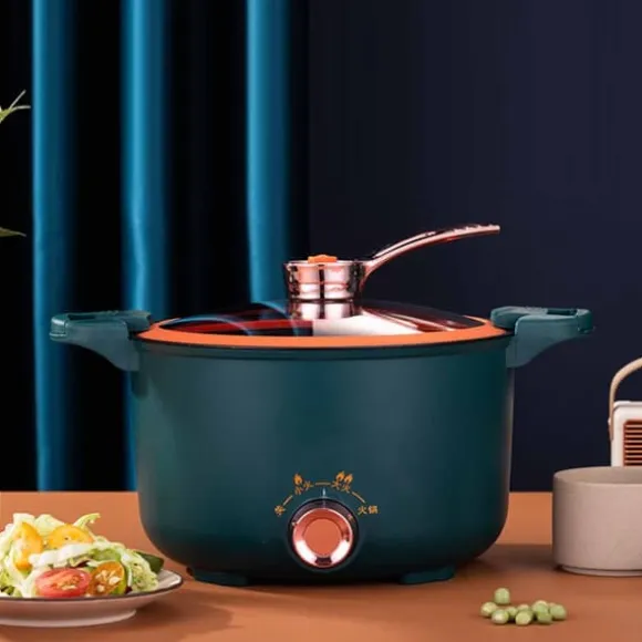 Elektrisk kokkärl Multifunktionell nudlar spis Stor kapacitet Hot Pot Anti Stick Stekpanna