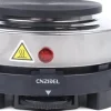 Elektrisk kokplatta - Enkel platta - 500 W - Gjutjärnsplatta - Rostfritt hölje - 6 Temperaturer - Portabel - För camping & kök