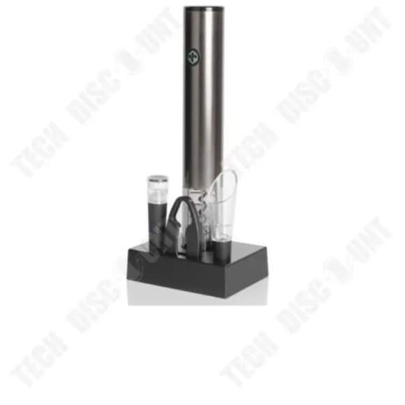 Elektrisk korköppnare - TD® - Automatisk med induktion - Svart - Långsam design - 24,2 cm