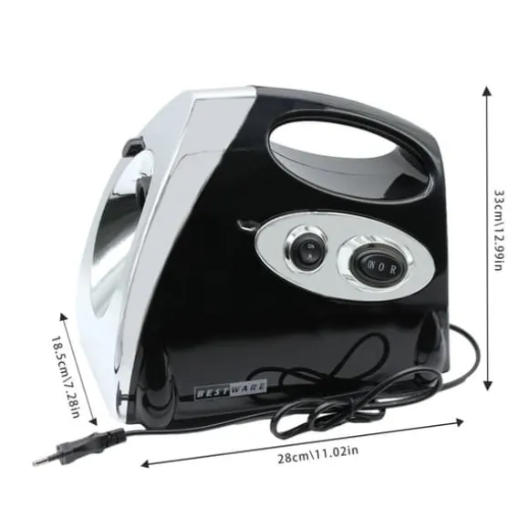 Elektrisk köttkvarn - Köttkvarn & korvstoppare - 800 W kopparmotor - 304 rostfritt stål - 220 V - EU-kontakt - 190 varv/min - Svart