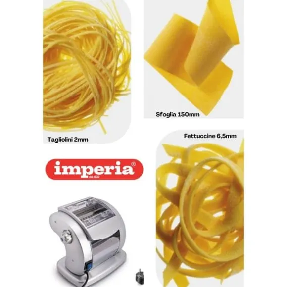 Elektrisk pastamaskin - IMPERIA - Pastapresto Classic Line - Bredd 150 mm - 3 pastaformat