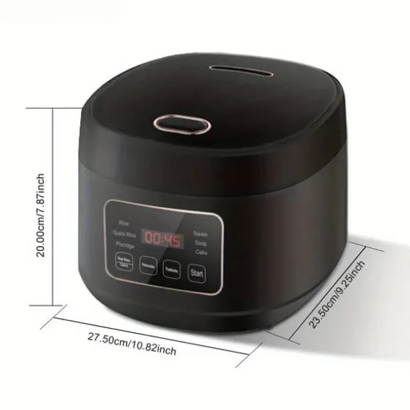 Elektrisk riskokare, 3,0 L kapacitet, flera matlagningsfunktioner,svart, EU, 220V