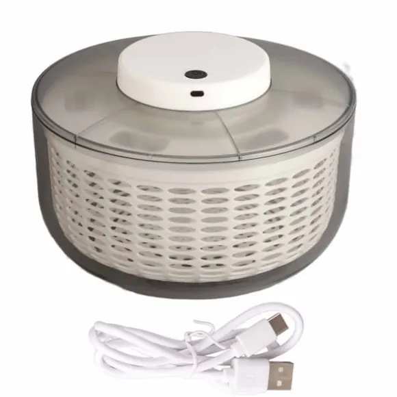 Elektrisk salladssnurra - 500 rpm, 6 000 ml kapacitet - tvättmaskin för köksfrukt för kök