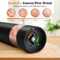 Elektrisk salt- och pepparkvarn - USB-uppladdningsbar elektrisk pepparkvarn med förvaringslåda