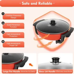 Elektrisk Shabu Hot Pot - Gryta med värmebas - 1360 W - 6 L kapacitet - Dubbelkammare 2 fack - 220 V - För familj & restaurang
